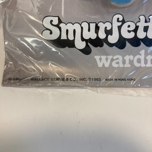 Vintage 1983 Smurfette Wardrobe Tennis Outfit Plush Doll New Pink White - Picture 2 of 8